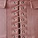 MINICOP Womens' Vintage Sexy Lace Up High Waist Bodycon Faux Suede Mini Skirt