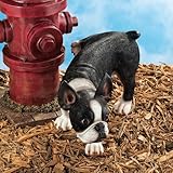 Boston Terrier Dog Home Garden Statue Sculpture Figurine - Set of 2