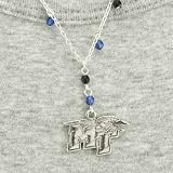 Middle Tennessee State Blue Raiders Ladies Crystal Dangle Necklace