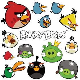 Huge Set of 34 Angry Birds Peel &amp; Stick Wall Decals: Home &amp; Kitchen