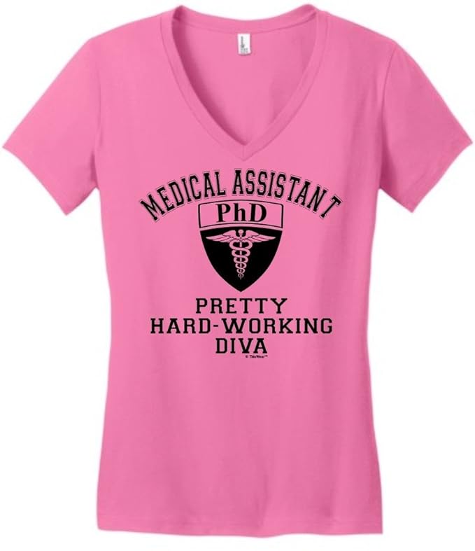 Amazon.com: Medical Assistant Gift PhD Shield Pretty Diva Juniors ...