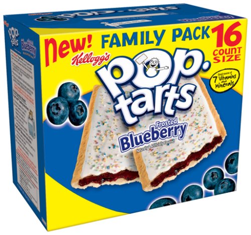 Pop-Tarts, Frosted Blueberry, 16-Count Tarts (Pack of 8)