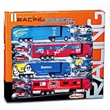 Majorette - Voiture miniature - Collection Racing Maxi Racing Set ( 4 Camions + 4 voitures)