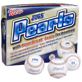 Jugs Pearl Leather Baseballs (One Dozen)