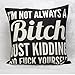 DolphineShow Bitch Pattern Cotton Linen Pillow Shams Square Game Theme/Adult Theme Rome Basement Decor Sofa Throw Pillow Case Couch Cushon Cover 18x18 Inches Fun Gift