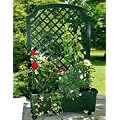 KHW Pflanzkasten mit Wassersp. plus Spalier Calypso gr�n (Gr��e: 79 x 34 cm)