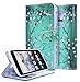 NageBee Wallet Case Compatible with LG Phoenix 2, Escape 3 / K8 [Kickstand Feature] Premium PU Leather Flip Fold Wallet Case with [ID&Credit Card Slot] - Plum Blossom