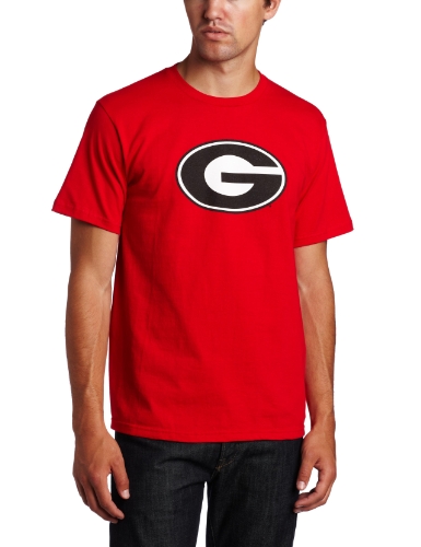 NCAA Men's Georgia Bulldogs Football Icon Short Sleeve Basic Tee (Athletic Red, Large)