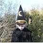 Black Celestial Moon Merlin Wizard Cone Hat, Child Size, Made in USA