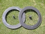 【超軽量1670±20g】700C 炭素繊維バイクホイール　セット 88mm 管式Tubular