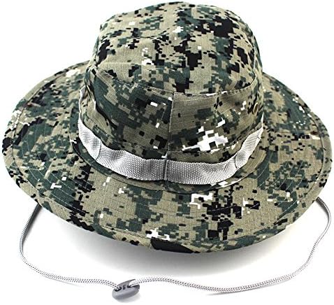 Aselling Fisherman Fisher Fishman Camouflage Camo Ripstop Floppy/Bucket Summer Hat with Brim (Light Digital)