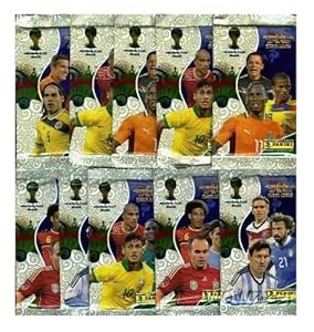 2014 Panini Adrenalyn XL FIFA World Cup Brazil Lot of TEN(10) Factory Sealed Foil Booster Packs ! Includes 60 Brand New Mint World Cup Cards !