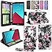 LG G Stylo Case - Cellularvilla Diamond Glitter Pu Leather Wallet Flip Open Pocket ID Card Holder Slots Case Pouch Cover with Wrist Strap for LG LS770 / LG G Stylo / LG G Stylus (Black+Pink_Flower)