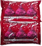 Holiday Hershey's Kisses Milk Chocolate with Cherry Cordial Cr&egrave;me, 10-Ounce Bag (Pack of 2)