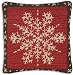 Winter Snowflake Decorative Seasonal Holiday Throw Pillow