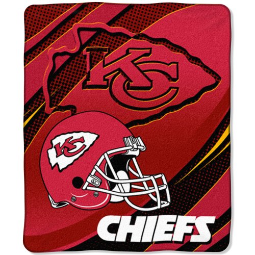 NFL Kansas City Chiefs 50-Inch-by-60-Inch Micro-Raschel Plush Throw 