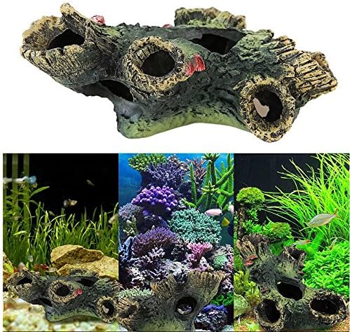 Hot Stump Rockery Fish Tank Ornament Aquarium Hiding Cave Underwater D?cor Set13