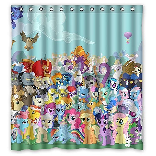 Baodan Zhang My Little Pony Window Window Curtains Fabric Window Window Curtains for Bathroom 52"W x 84"L