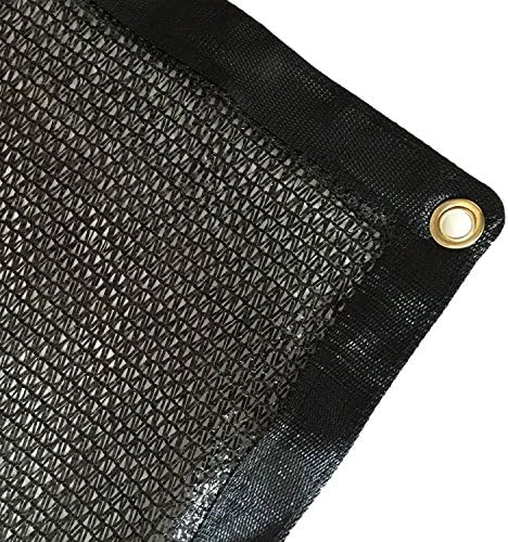 Yisin 40% Black Shade Cloth Taped Edge with Grommets UV 12 ft X 24 ft