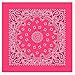 Large Bandanas 27 x 27 | Versatile Biker Rags | Classic Paisley Bandana Pattern - 2PK Pink CA4200