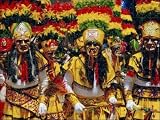 Photo Jigsaw 17x12 (43x30cm) A group of Tobas performing the Devil Dance - La Diablada from Robert Harding