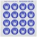 Brady 58541 Right-To-Know Pictogram Labels , Blue On White,  1-1/8" Width x 1" Height,  Pictogram "Dust Mask" (16 Per Card,  1 Card per Package)