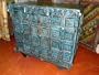 18c Antique Blue Patina Teak Manjoosh India Sideboard Buffet Chest CLEARANCE