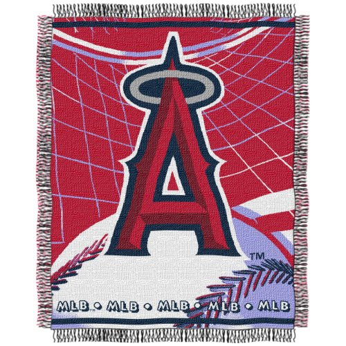 MLB Los Angeles Angels 48-Inch-by-60-Inch Jacquard Acrylic Throw