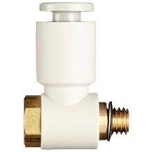 SMC KQ2V04-M5A PBT & Brass Push-to-Connect Tube Fitting, Universal Elbow, 4 mm Tube OD x M5x0.8 Male