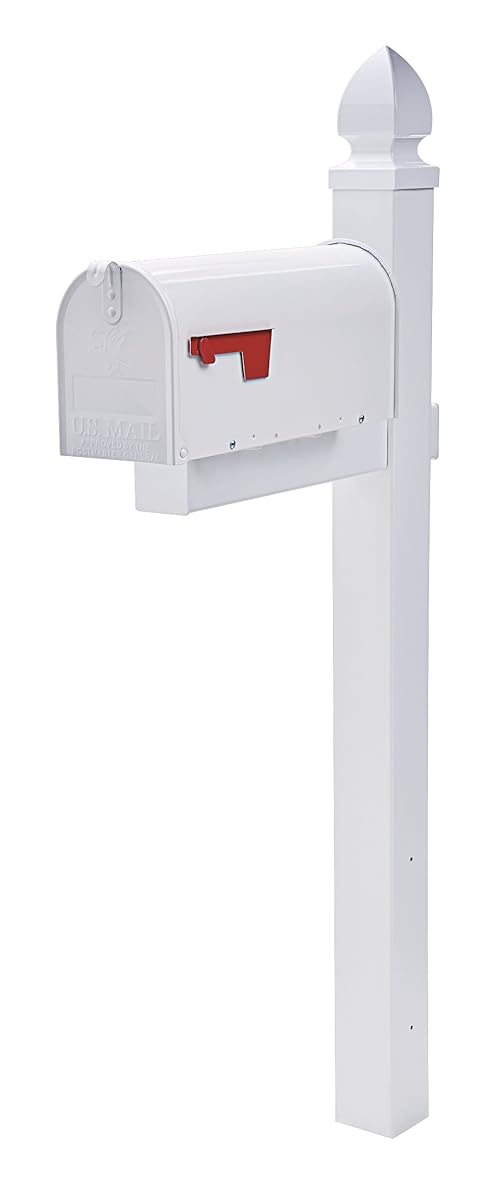 Gibraltar Mailboxes Whitley 4x4 RustProof Plastic White,CrossArm