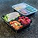 MEAL PREP CONTAINER 3 Compartment Portion Control Bento Lunch Box Set of 10 with Lids BPA free Stackable Reusable Dishwasher Microwave and Freezer safe Food Storage Container