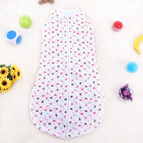 ilovebaby Sleeping Sack 90cm Length 100% Cotton Anti Kick Elephant Graphics Large for Baby (Pink)