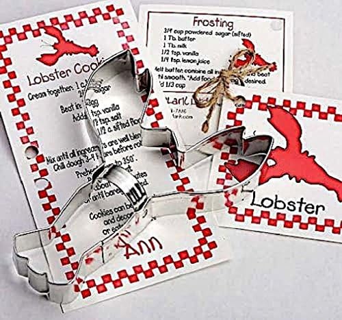 Cherry Queen Ann Clark Large Steel Cookie Cutters w Recipe Cards: Lobster Sea Life - 01-048