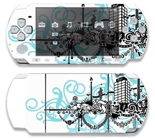 ~Sony PSP Slim 3000 Skin Decal Sticker - Blue Casino Royal~
