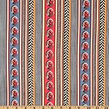 44'' Wide International Harvester Stripe Black/Red Fabric By The Yard