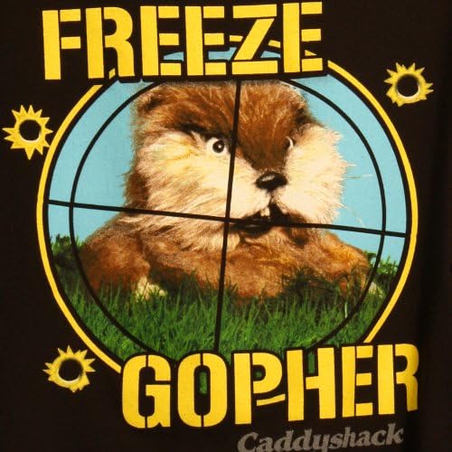 Caddyshack Freeze Gopher Men's T-Shirt, Black, Small