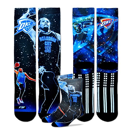 Oklahoma City Thunder Youth Size NBA Constellation Crew Kids Socks 1 Pair - Kevin Durant
