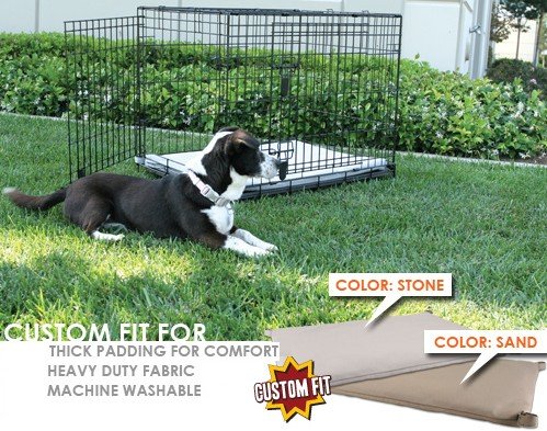 Animated Pet PG-075-12 Crate Pad Fits 48 X 30 X 33 Midwest Life Stages 1 Door 1600 crates- Stone-Grey Color