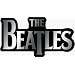 The Beatles - Classic Logo, Shiny Silver on Black - Sticker / Decal