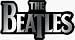 The Beatles - Classic Logo, Shiny Silver on Black - Sticker / Decal ***DISCONTINED ITEM!! NOT MANY LEFT - GET 'EM WHILE YOU STILL CAN!!** Image