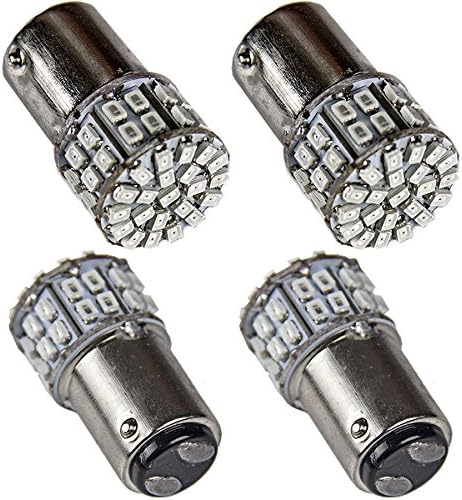 Groupbuy BAY15D 1157 Car Tail Stop Brake Light Super Bright 50 SMD LED Bulb 12V Color White,Red,Yellow,Blue,Green,Purple Pink For Choice (4-Pack, Green)