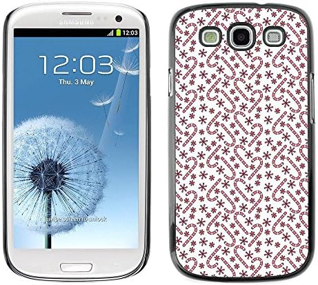 Slim Design Hard PC/Aluminum Shell Case Cover for Samsung Galaxy S3 I9300 Maroon Pattern White Stars Winter / JUSTGO PHONE PROTECTOR