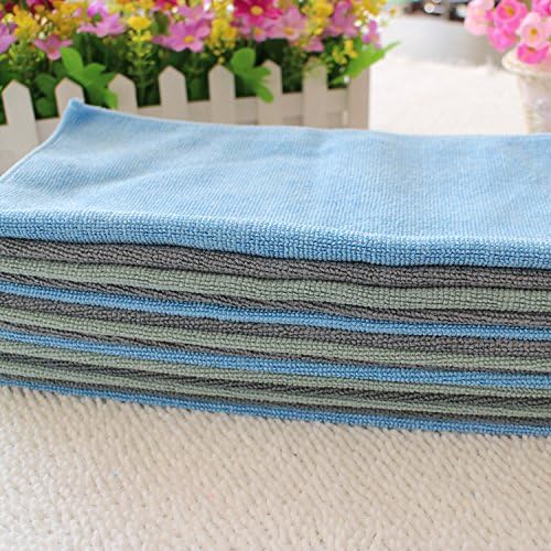 Microfiber Cleaning Cloths,size: 12" x 12" -Pack of 12,duster Rag Sponge for Car Wash Auto Care Thick Large for Glasses Kitchen Dish