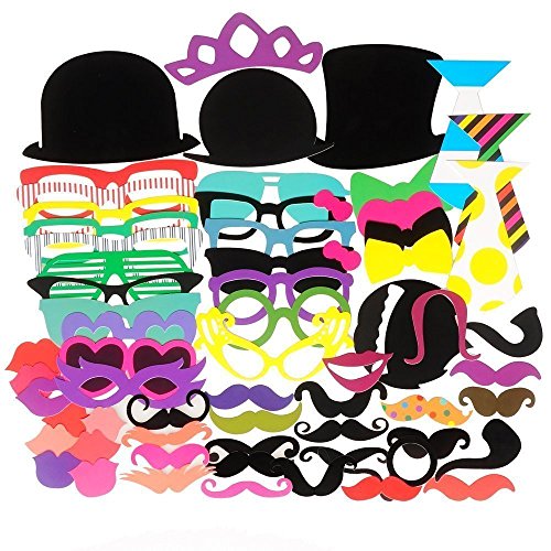 Funny Party®62pcs on a Stick Mustache Photo Booth Party Fun Wedding Favor Christmas Birthday Favo Photo Booth Props