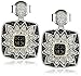 Amazon Collection Sterling Silver, 14k Gold, and Diamond Square Earrings (1/10 cttw)
