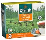 Dilmah Ceylon Orange Pekoe, 100% Pure Ceylon, 50-Count Individually Wrapped Teabags, 4.40-Ounce Boxes (Pack of 3)