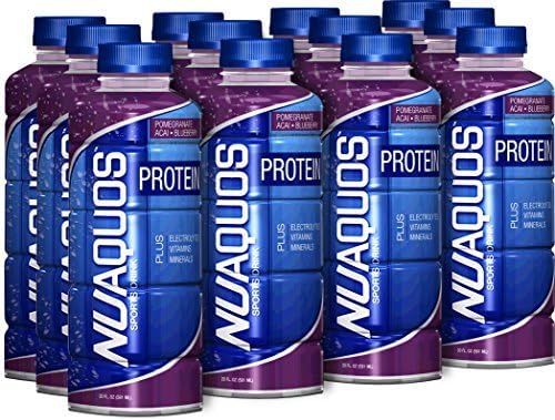 NuAquos Sports Drink, Pomegranate Blueberry Acai , 20 ounce (12 count) by New Whey Nutrition