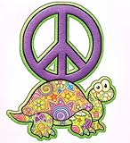 Main Street Wall Creations 6 Stickers - Peace Signs Butterfly Frog Turtle