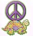 Main Street Wall Creations 6 Stickers - Peace Signs Butterfly Frog Turtle