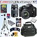 Canon Digital Rebel XSi 12MP Digital SLR Camera (Black) with EF-S 18-55mm f/3.5-5.6 IS Lens & EF 75-300mm f/4-5.6 III Deluxe Accessory Kit